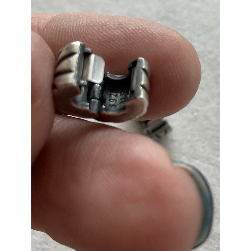 retired sterling silver Pandora Sunburst clip charm Lot Of 2 ALE 925 - Picture 3 of 6